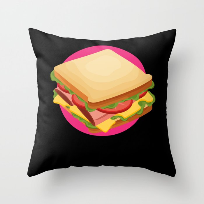 Sandwich Fast Food Throw Pillow