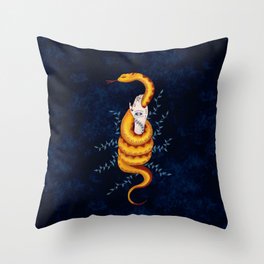 Witch And Snake Throw Pillow