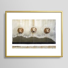 Three Lions Fountain Framed Art Print