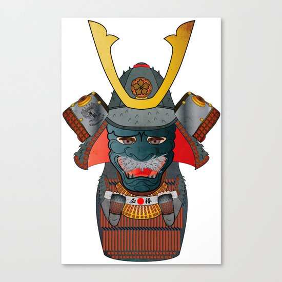 Samurai Matryoshka/Nesting Doll Canvas Print
