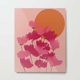 and where will we be on august 14th? Metal Print | Garden, Paintedflowers, Curated, Blush, Painting, Springcolors, Orange, Pinkorangeyellow, Digital, Abstract 