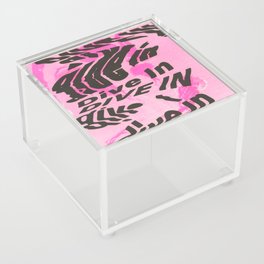 "Dive In" Pink Sea Jellies Acrylic Box