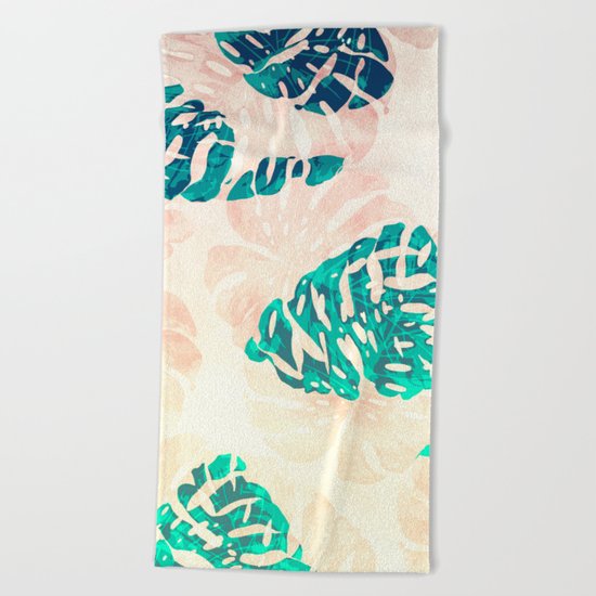 CALI TROPICAL LEAVES Beach Towel