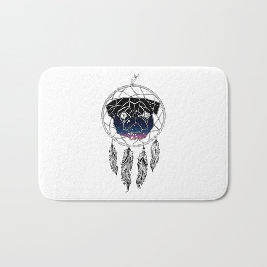 Dreamcather Pug Bath Mat