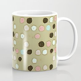 Scatter Dots in Khaki & Pastels Coffee Mug