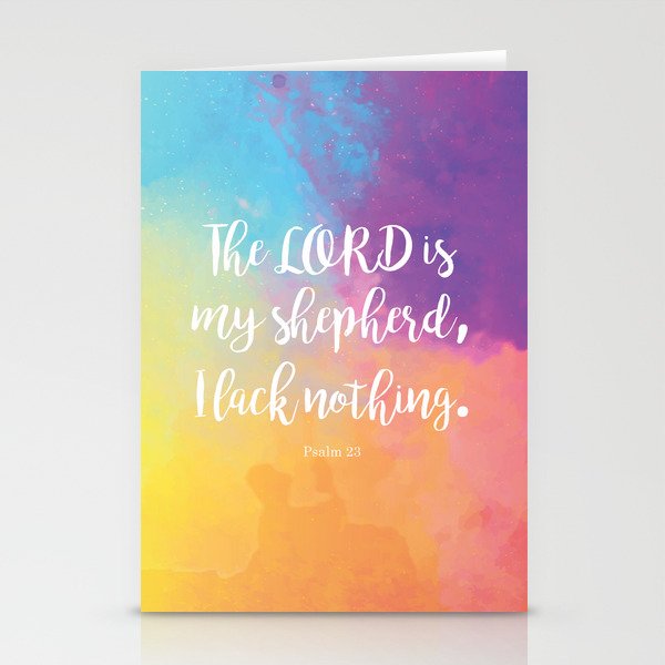 Psalm 23 The Lord Is My Shepherd Bible Quote Stationery Cards By Studiocitrine Society6