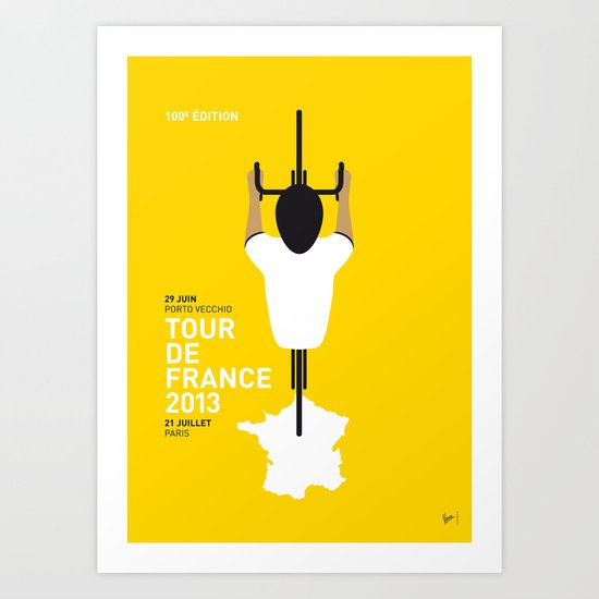 MY TOUR DE FRANCE MINIMAL POSTER 2013 Art Print
