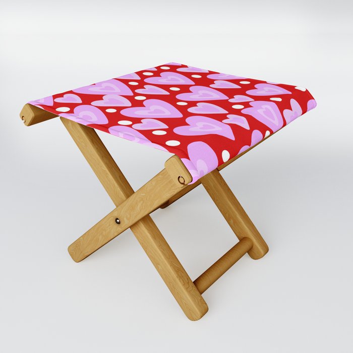 In The Mood for Love - red pink and purple Folding Stool