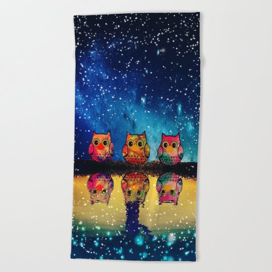 owl-410 Beach Towel