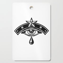 Teary eye military emblem Cutting Board