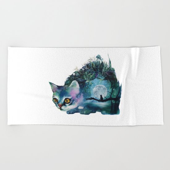 cat Beach Towel