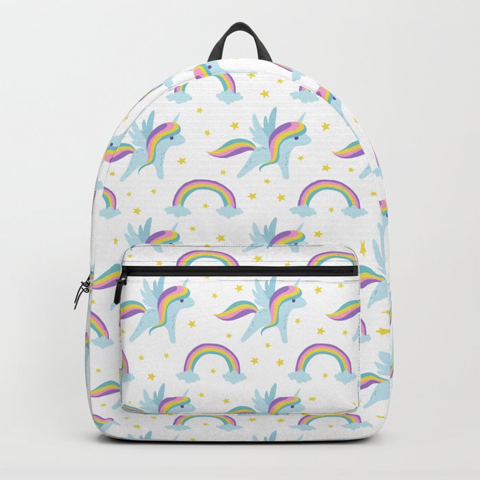 Cute abstract magical pink rainbow unicorn pattern Backpack