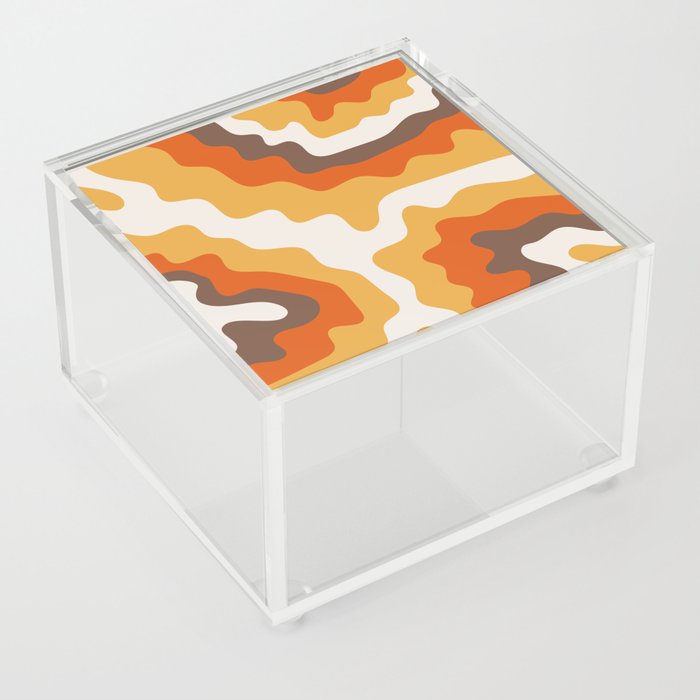 Abstract colorful print, acrylic fluid art imitation Acrylic Box