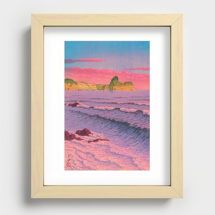 Morning Sea at Shiribeshi by Kawase Hasui Recessed Framed Print
