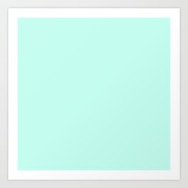 Pastel Mint - Sea Foam - Light Blue Green - Solid Color Art Print