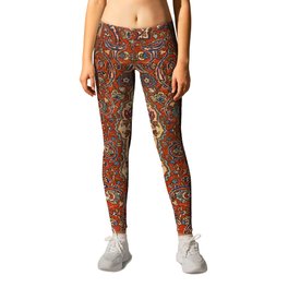 Persia Isfahan 19th Century Authentic Colorful Red Blue Tan Vintage Patterns Leggings | Minimalist Artwork, Trippy Indian India, Neutral Indie Hippie, Western Dorm Room, Floral Mid Southwest, Aesthetic Of Country, Photo Picture Moody, Retro Arrow Design, For Her Style Gifts, Photo 