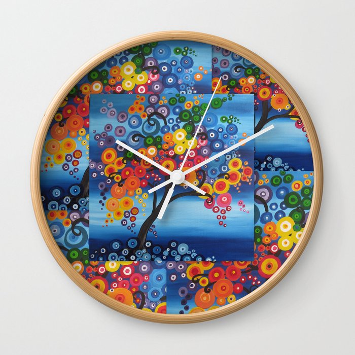 Rainbow Tree Painting Tree Of Life Bright Red Blue Yellow Green
