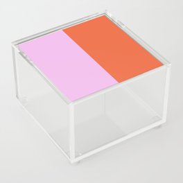 Pink/Red Colorblock Stripes Acrylic Box