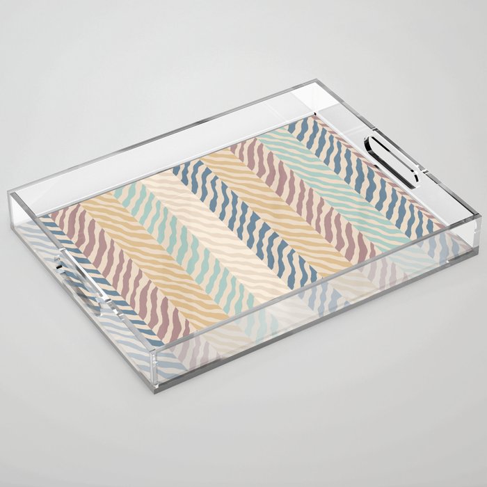 Abstract Zebra chevron pattern. Digital animal print Illustration Background. Acrylic Tray