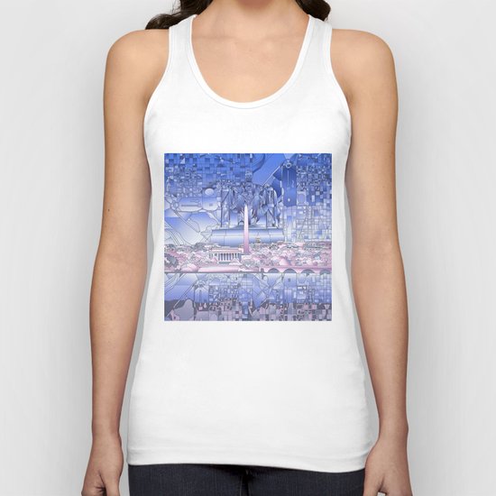 washington dc city skyline Unisex Tank Top
