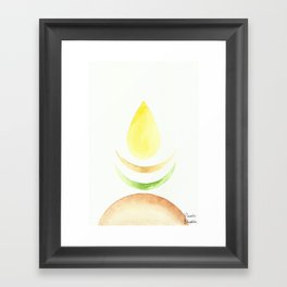 Soothing flame in neutral shades Framed Art Print