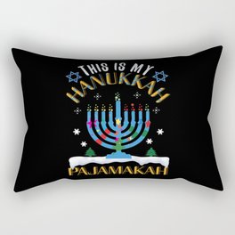 Christmas This My Hanukkah Pajamakah Menorah 2021 Rectangular Pillow