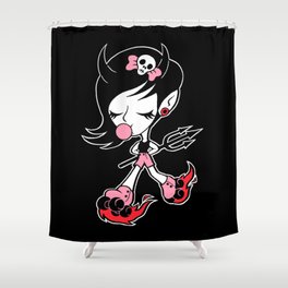 Roller Diva in the Void Shower Curtain