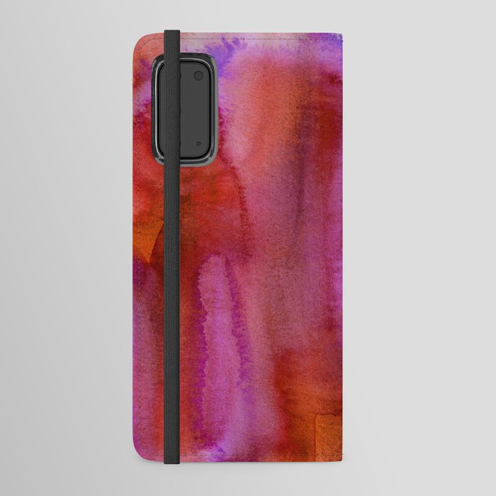 Abstract Watercolor: Lava Lamp (red/purple) Android Wallet Case