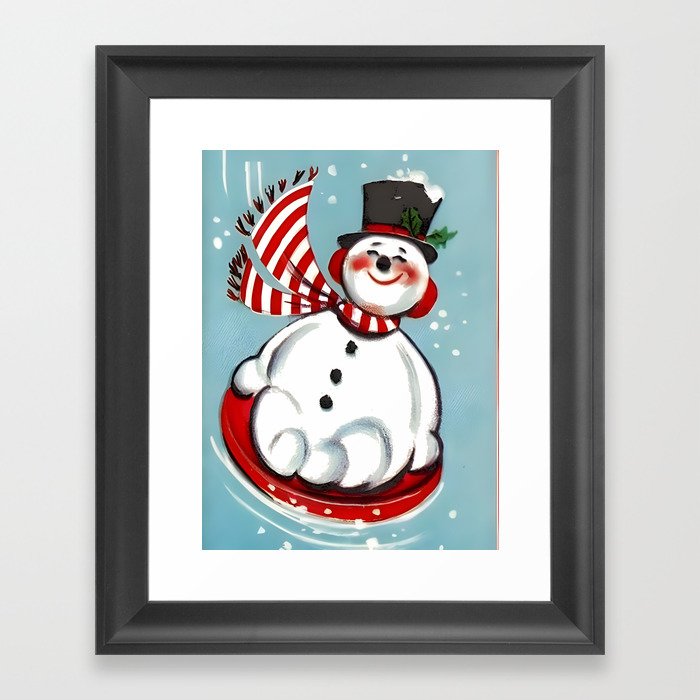 Snowman Framed Art Print