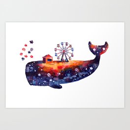 A Lonely Carnival Isle Art Print