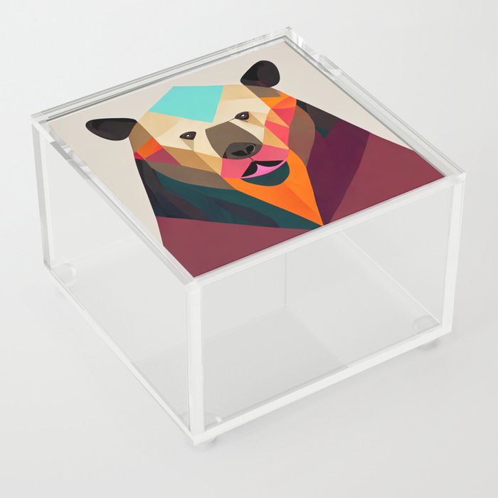 Geometric Bear Acrylic Box