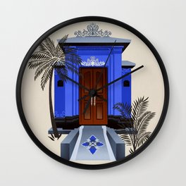 Balinese Doorway – Blue Wall Clock