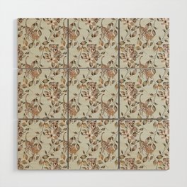 Leopard Leaves Pattern Wood Wall Art