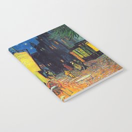 Vincent Van Gogh - Cafe Terrace at Night (new color edit) Notebook