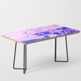 Mount Fuji Cherry Blossoms Remix in Pink Coffee Table
