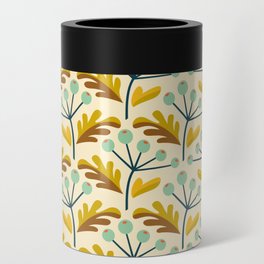 Cute nostalgic berry flower ivory Can Cooler