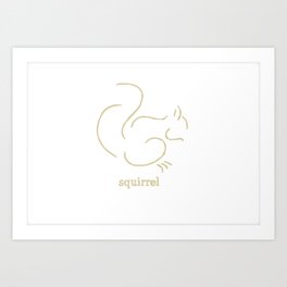 Squirell Art Print | Typography, Graphic Design, Digital 