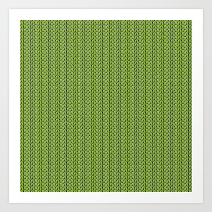 Knitted spring colors - Pantone Greenery Art Print