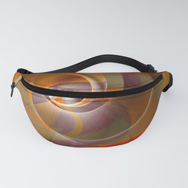 Yellow Spirals Fanny Pack