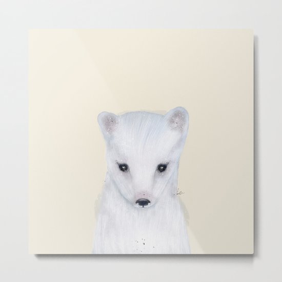 little arctic fox Metal Print