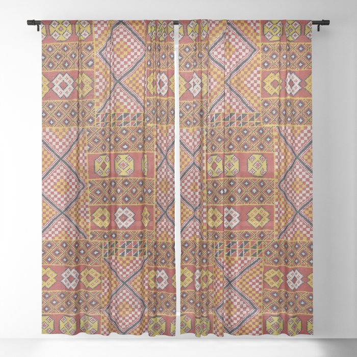 traditional Moroccan Berber Oriental Design Sheer Curtain