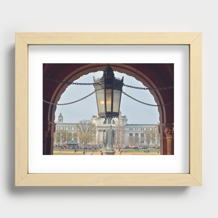 City View from Smithsonian Institution in Washington | Travel Photography in US Recessed Framed Print