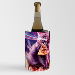 Outer Space Pizza Cat - Rainbow Laser, Taco, Burrito Wine Chiller