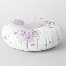Perfectly Purple Primroses Floor Pillow