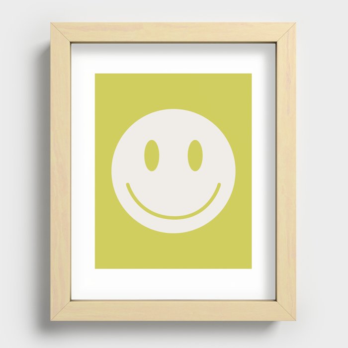 Happy Thoughts Lime Recessed Framed Print