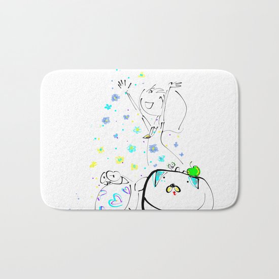 raining flowers Bath Mat