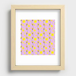Pop-Art Dandelion Chains (lavender purple) Recessed Framed Print