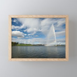 The Captain James Cook Memorial Fountain, Lake Burley Griffin, Canberra Framed Mini Art Print