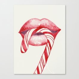 Candy Cane Kisses Canvas Print