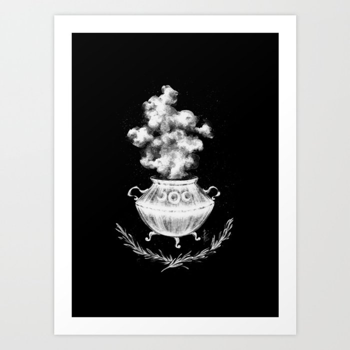White Cauldron Art Print